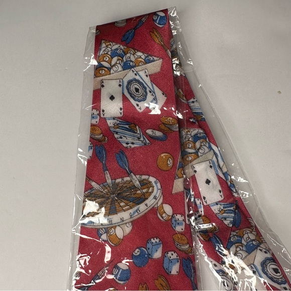 Gentlemen’s Cards and Darts Game Night Neck Tie - Picture 5 of 7